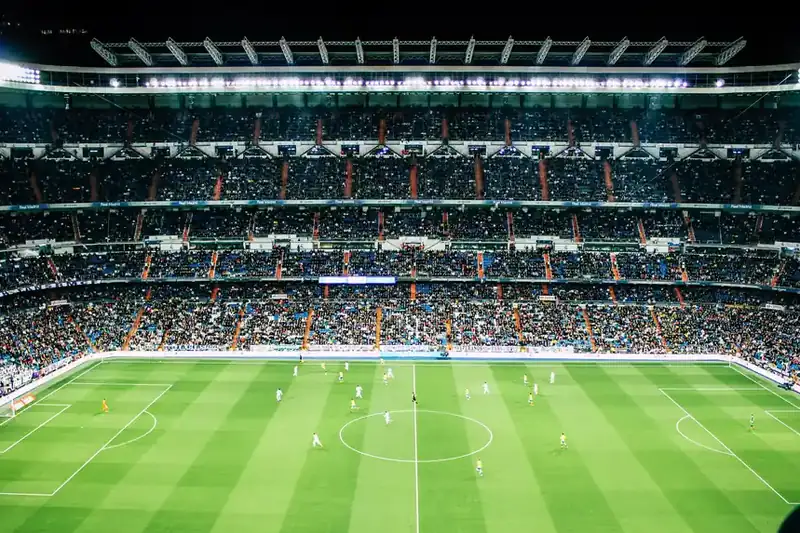 Football stadium used in a UK IPTV sports guide